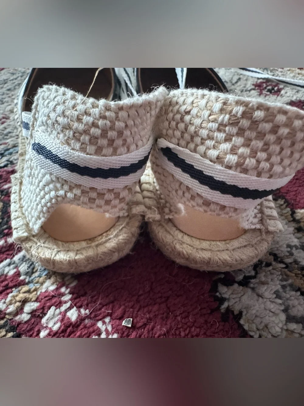 J.Crew espadrilles with ankle wrap size 6.5